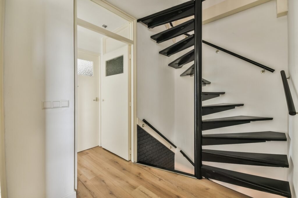 Light hallway with staircase